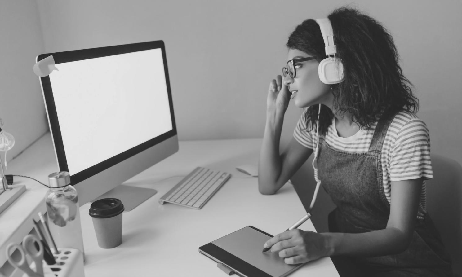Financial analysis workspace with charts and data visualization